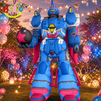 Maskot Robot Tiup Raksasa Karakter Mecha Sci-Fi Dekorasi Taman Hiburan Acara Luar Ruangan
