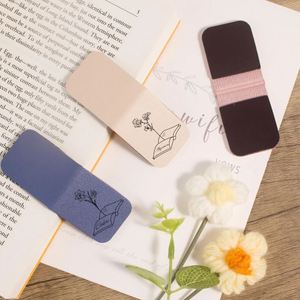 Custom Logo Embossed PU Magnetic <b>Bookmarks</b>-Unique Christmas <b>Gift</b> for Girls & Boys Cute Design - Product Image 4