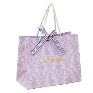 Wholesale Eco-Friendly <b>Biodegradable</b> Portable <b>Paper</b> Gift Bag Recyclable Custom Logo Cotton Rope Handle Exhibition Cosmetic - Product Image 6