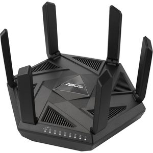 เราเตอร์ WiFi 6E รุ่น Rt-Axe7800 แบบ Tri-Band ความถี่ 6GHz ความเร็ว 2167Mbps 4 พอร์ต LAN เวอร์ชั่นอเมริกา สำหรับเล่นเกมส์ ใช้งานที่บ้าน ธุรกิจ พร้อมฟังก์ชั่นไฟร์วอลล์ QoS และ VPN - Product Image 1
