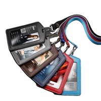 Pochette en cuir PU de qualité supérieure avec cordon assorti pour badge d'identification de visiteur d'événement ou de conférence – Livraison rapide – Pro