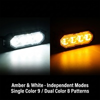 IP6K9K Lampe Strobe SMBX R65 Double Couleur Stroboscopique Lumières Grill Lumières 4 LED En Alliage D'aluminium Lumière Stroboscopique D'urgence pour Véhicules
