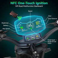 Lancement tendance : Vélo électrique tout-terrain 20 pouces, double moteur, pneus larges, freins à disque hydrauliques, batterie au lithium, VTT électrique pour adultes