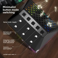 Nouvel humidificateur en plastique à six trous, grande capacité, aromathérapie, alimentation USB, éclairage d'ambiance pour la maison ; humidificateur de bureau