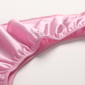 Sous-vêtement respirant et solide personnalisé ODM OEM pour femmes String de bikini sans couture Culotte <span class=keywords><strong>tanga</strong></span> col en V Technique tricotée teint en plaine - Product Image 6