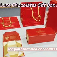 Emballages de chocolat de luxe personnalisés, en carton, pour bonbons, recyclables, avec gaufrage, pelliculage mat, logo personnalisé, présentation de sushis