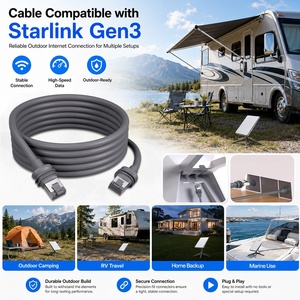 <span class=keywords><strong>Cable</strong></span> <span class=keywords><strong>Ethernet</strong></span> de extensión de repuesto <span class=keywords><strong>para</strong></span> exteriores Starlink V3 Gen 3 de 75FT, 100FT, 150FT de longitud larga <span class=keywords><strong>para</strong></span> antena parabólica de matriz en fase Gen3 - Product Image 6