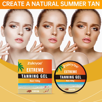 Gel Percepat Penyamakan Kulit Buah Zaleyae, Pencokelat Kulit Alami, Bronzer Tubuh untuk Kulit Bercahaya Sehat, Pelembap untuk Berjemur Tanpa Sinar Matahari, Gel Penyamakan Kulit Tanpa Sinar Matahari