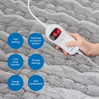 Couverture chauffante électrique en gros pour la maison et le bureau, lavable en machine, certifiée Intertek, couverture chauffante électrique pour télévision