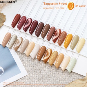 Vernis à ongles gel 48 couleurs automne, marque privée, tons platine, <span class=keywords><strong>caramel</strong></span>, ambre, sans TPO, sans HEMA, gel vernis œil de chat personnalisé - Product Image 4