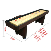 Table de shuffleboard en bois massif Wanyaju Orignal Factory 9FT/12FT/14FT/16FT/18FT, personnalisable, design inspiré des tables de billard