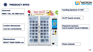 Distributeur automatique de produits surgelés -22°C à vendre : viande, bœuf, poisson, poulet, avec système de paiement sans contact et <span class=keywords><strong>lecteur</strong></span> de cartes Nayax - Product Image 3