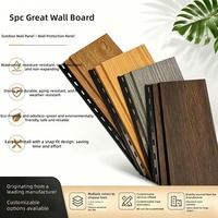 Panneaux muraux extérieurs en PVC, panneaux muraux de grande qualité, grain de bois, imperméables, anti-âge, design moderne sans joint, modèle Nva 001, fabricants