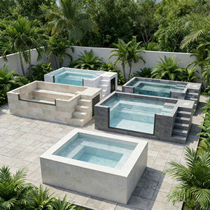 Piscina Rectangular de Lujo de Tamaño Completo, Sobre el Suelo, Semiempotrada, Jacuzzi Familiar, Piscina en Oferta - Product Image 3