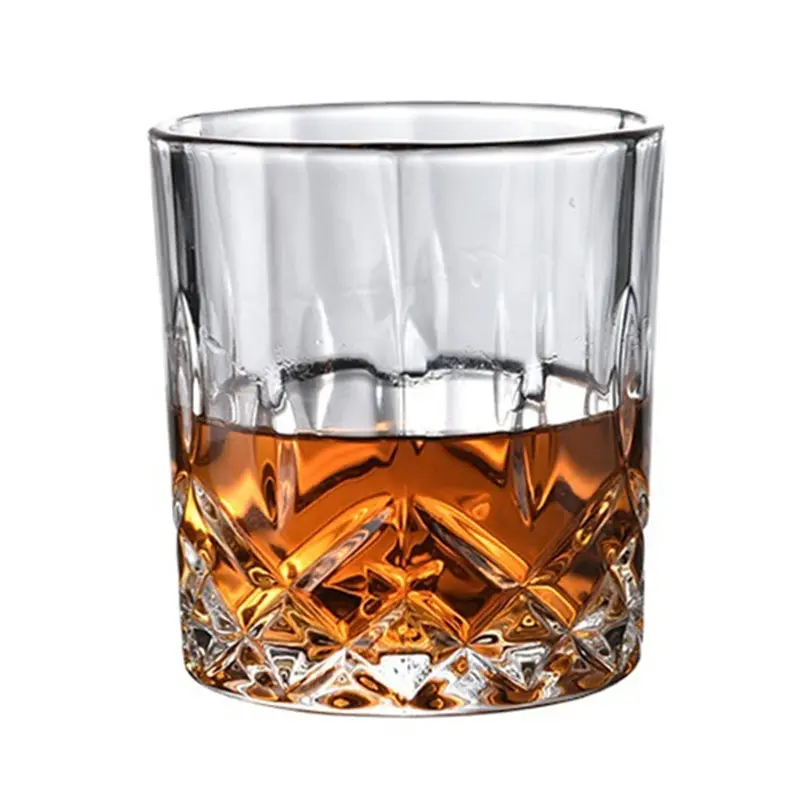 Lead Free Crystal Glass Rock Whisky Cup Whiskey Glasses Old Fashioned Whisky Glass With Good Price