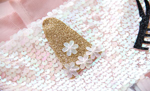 <span class=keywords><strong>Robe</strong></span> de demoiselle d'honneur pour bébé, motif licorne, tulle, paillettes, doublure en coton doux, sans manches, longueur genou, fête, princesse, fleuriste - Product Image 4