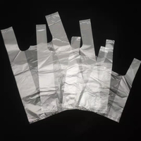 Sacs de courses en plastique transparent réutilisables personnalisés pour les supermarchés, en gros
