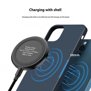 Cargador Inalámbrico Mini <span class=keywords><strong>de</strong></span> 15W, QC2.0 5V/2A, Localizador <span class=keywords><strong>de</strong></span> Tarjetas Inteligente con Protección OTP, Multifuncional para Teléfono - Product Image 2