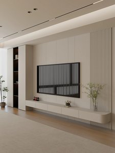 Mobile <span class=keywords><strong>TV</strong></span> in Legno Personalizzabile, Regolabile, Moderno, Ecologico e Durevole con Spazio di Archiviazione per <span class=keywords><strong>TV</strong></span> da 65+ Pollici, Arredamento per <span class=keywords><strong>Soggiorno</strong></span> e Appartamento - Product Image 2