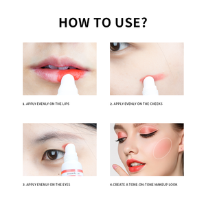 Профессиональные Губная Помада 3 в 1, тинт для глаз, щек, губ, тени для век, губная помада, многофункциональный макияж, веган, не тестируется на Aninmals - Product Image 5