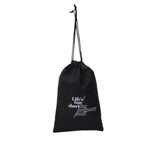 Bolsa Promocional Negra de Tela No Tejida con Cordón para Deporte, Mochila con Logotipo, Cuerda de PP Ecológica, Bolsa Grande para Regalo, Plegable - Product Image 1