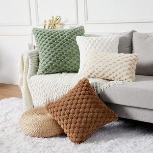 Fuzzy Plush Faux Fur Luxury <strong>Cushion</strong> <strong>Cover</strong> Pillowcase Solid Color <strong>Sage</strong> Green Velvet Throw Pillow <strong>Cover</strong> - Product Image 6