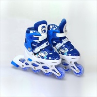 Patins à roulettes pour enfants avec roulettes clignotantes roses, patins à roulettes clignotants