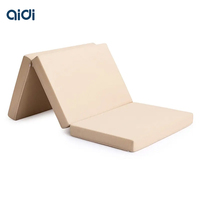Surmatelas pliable portable en gel de 4 pouces avec housse en éponge haute élasticité pour dormir