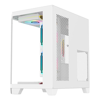 Boîtier de jeu Micro ATX Mid Tower pour PC Gamer avec verre trempé et ports USB 3.0