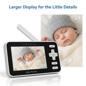 KT436W <b>Smart</b> <b>WiFi</b> Baby Monitor 4 Inch IPS Screen 720P Wireless Video Baby <b>Camera</b> with SD Card Slot for Recording App PTZ - Product Image 6