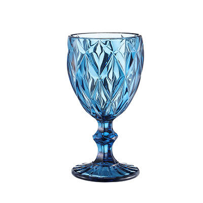 Diamond-shaped shot glass blue