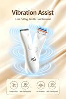 Rasoir sonique double tête pour femme, rasoir à boule avec lame en céramique sans coupure et lumière LED, tondeuse à poils imperméable et douce pour la peau