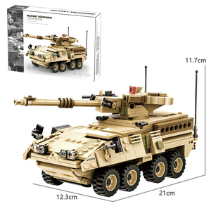 Wange 3513 réservoir M1128 système de pistolet Mobile véhicule de combat blindé enfants assemblage éducatif bloc de construction briques ensemble de jouets - Product Image 5
