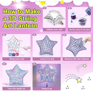 <span class=keywords><strong>3D</strong></span> String <span class=keywords><strong>Art</strong></span> Teen Girls Regalos Artesanía para niñas y niños de 8 a 12 años, DIY Lantern Arts & Craft Kits para niños - Product Image 4