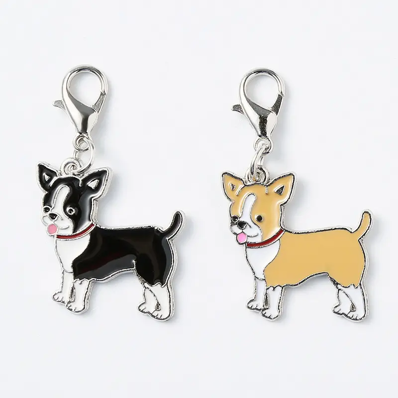 Aksesori hewan peliharaan logam nama ukiran medali anjing Tag nama hewan peliharaan sesuai pesanan Tag nama hewan peliharaan