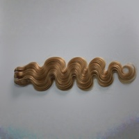 Lots de Cheveux Humains Brésiliens Remy 100% Naturels, Double Trame Faite à la Machine, Ondulés, Couleur Blonde, pour Extensions Capillaires