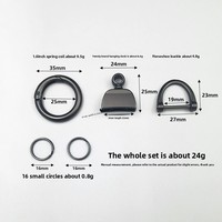 Accessoires de breloques clochettes de style chinois de marque tendance, semi-finis pour porte-clés DIY, avec fermoirs fer à cheval en métal, directement de l'usine