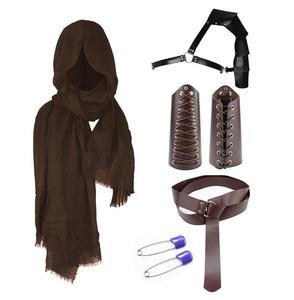 Ecowalson - Cinturón de Cuero Medieval para Caballero, Chal, Capa de Hombro para Hombre, Estilo Renacentista, con Hebilla, Brazalete, Estilo Retro, para Poción Mágica de Corcho - Product Image 3