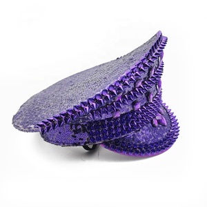 Chapeau de fête à paillettes et strass pour festivals et anniversaires, accessoire de costume pour Burning Man, <span class=keywords><strong>rave</strong></span> et cosplay - Product Image 4