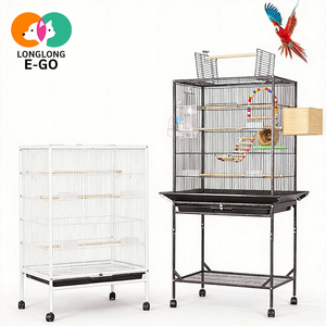 Jaula Clásica Grande de Hierro Sólido para Pájaros con Bandeja y Caja de Plástico para Todos los Loros y Aves - <span class=keywords><strong>Venta</strong></span> al por Mayor - Product Image 1