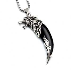 Nouveau design Collier pendentif vintage pour homme à pointes, motif dents de loup, bijou porte-bonheur, amulette dentaire - Product Image 2