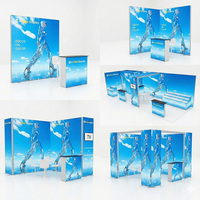 Boîte à lumière LED SEG 65 mm autoportante avec cadre en aluminium, affichage rétroéclairé sans outil pour stand de salon professionnel et location événementielle