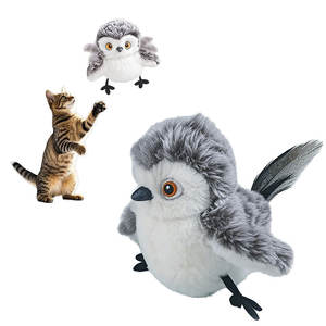 Jouet électrique automatique classique pour chat et chien Hibou des neiges avec <span class=keywords><strong>plumes</strong></span> et peluche, design mignon, sons réactifs et <span class=keywords><strong>action</strong></span> volante - Product Image 1