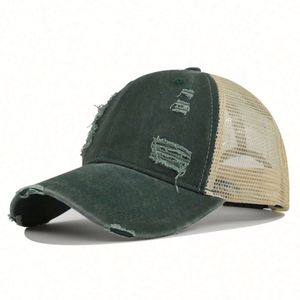 Oem Custom 3d Embroidery Washed Trucker Baseball Cap With Mesh Distressed Dad <b>Hats</b> Trucker Baseball Cap With Mesh - Product Image 3