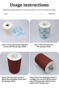 Pnn ฟองน้ำขัดกระดาษทรายแบบม้วนอุปกรณ์เสริมสำหรับขัดสายพานกระดาษทราย - Product Image 6