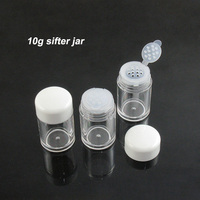 Pot de poudre libre transparent avec tamis, 5ml, 5 grammes, 10 ml, 10 grammes, prix bas