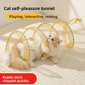 Baru mainan terowongan <span class=keywords><strong>Spiral</strong></span> kucing koil lipat bisa dilipat, mainan interaktif Kitty kucing bulu dapat dilipat tipe <span class=keywords><strong>S</strong></span> ramah lingkungan - Product Image 1