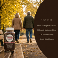 Gummies aux champignons purs haute puissance Cordyceps, Crinière de lion, Ganoderma Lucidum pour la concentration, 60 unités, Fabrication sous marque privée