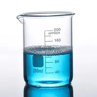 100ml 250ml 1000ml Labor glaswaren Hitze beständiger abgestufter Pyrexglas-Messbecher Boro silikat glas becher mit niedriger Form