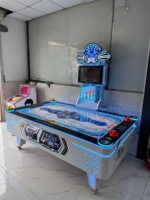 Table de hockey sur air HC Sports Game avec tableau de scores électronique LED, jeu d'arcade multi-balles pour enfants et adultes